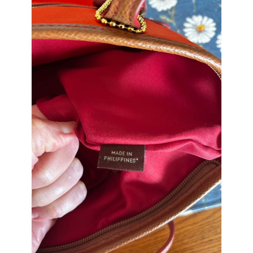 Coach Sawyer Orange Nylon Tote Leather Trim Shoulder Bag Large - Picture 11 of 11